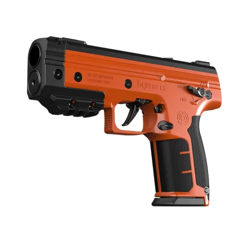 Byrna LE Launcher Orange Angled